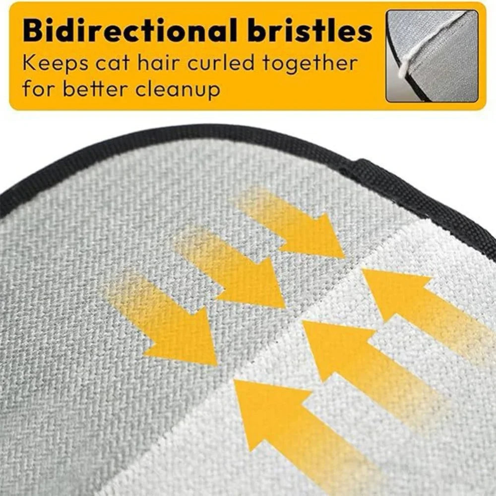 Bidirectional brush for pet electrostatic hair removal gloves